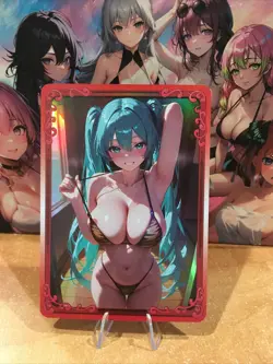 Waifu CCG Goddess Story Double Sided Anime Card Waifu Card Holo Hatsune Miku - Image 1