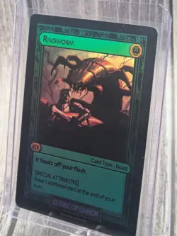 Divorced Dads TCG: Age of Alimony Holo Ringworm - Wood Beast Card - Image 1