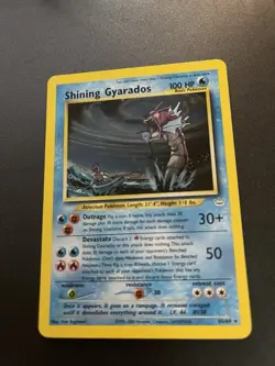 Pokemon TCG Shining Gyarados Holo Neo Revelation Card 65/64 Secret Rare - Image 3