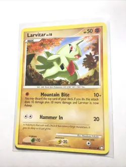 LARVITAR - 87/123 - Mysterious Treasures - Pokemon Card - LP - Image 1