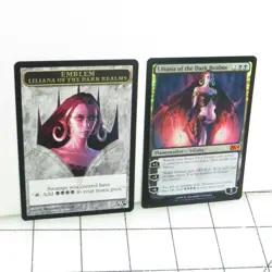 Liliana of the Dark Realms MTG Magic the Gathering Foil Card w/ Emblem - Image 1