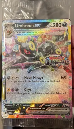 Pokemon TCG Prismatic Evolutions Umbreon ex 060/131 Stamped Promo Card NM Sealed - Image 1