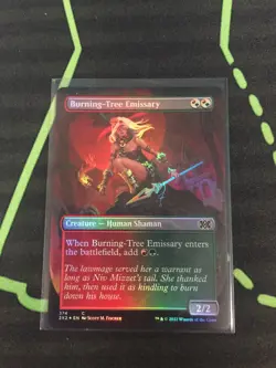 MTG Magic The Gathering Burning-Tree Emissary Foil Borderless Commander - Image 1