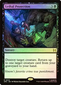 Lethal Protection Marvel's Spider-Man Magic The Gathering MTG Foil - Image 1