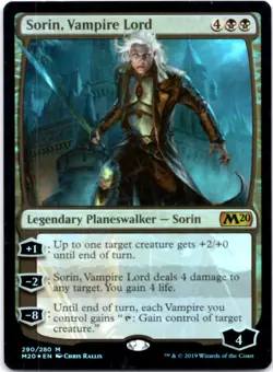 Sorin, Vampire Lord - FOIL - Core Set 2020 - 290 NM - Image 1