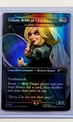 MTG Magic the Gathering Secret Lair Child's Play Foil Tiffany Bride of Chucky - Image 1