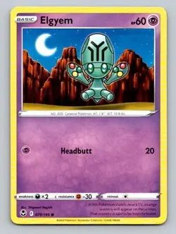 2022 Pokemon Card Silver Tempest Elgyem 79/195 - Image 1