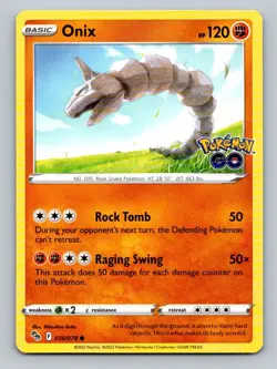 2022 Pokemon Card Pokemon GO Onix 36/78 - Image 1