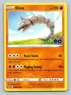 2022 Pokemon Card Pokemon GO Onix 36/78 - Image 3