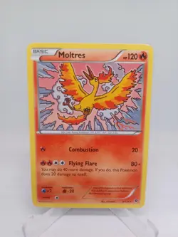 Pokemon Moltres - 9/124 - Rare XY Fates Collide NM TCG Card Base Non Holo - Image 1