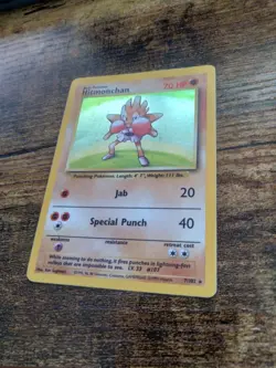 Hitmonchan Pokemon Card Holo WOTC 7/102 Base Set Rare Vintage 1999 Original MP - Image 1