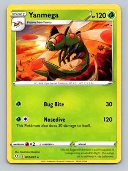 2021 Pokemon Card Shining Fates Yanmega 2/72 - Image 1