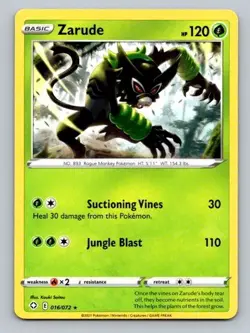2021 Pokemon Card Shining Fates Zarude 16/72 - Image 1