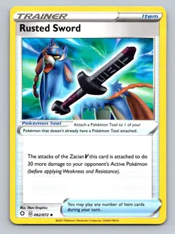2021 Pokemon Card Shining Fates Rusted Sword 62/72 - Image 1