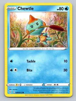 2021 Pokemon Card Shining Fates Chewtle 26/72 - Image 1