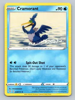 2021 Pokemon Card Shining Fates Cramorant 28/72 - Image 1