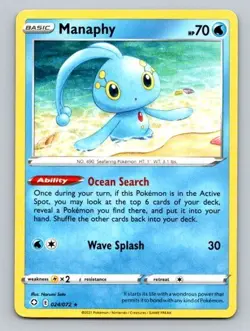 2021 Pokemon Card Shining Fates Manaphy 24/72 - Image 1