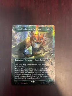 Loot, Exuberant Explorer (Borderless) (Mana Foil) Foundations Foil MTG - Image 1