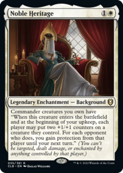 1x Noble Heritage MTG Commander Legends: Battle for Baldur's Gate NM Magic Regul - Image 1