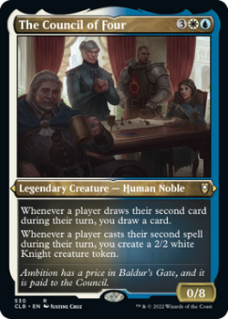 1x (530) The Council of Four - ETCHED FOIL MTG Commander Legends: Battle for Bal - Image 1