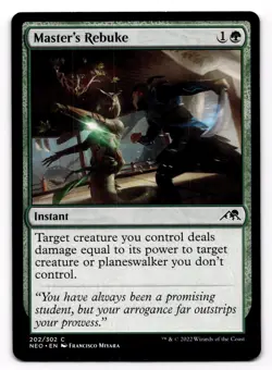 Master's Rebuke - NM MTG NEO - Kamigawa: Neon Dynasty 202/302 - Image 1