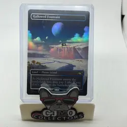 Hallowed Fountain - Foil Extended Art UNF NM MTG 277 UNFINITY DUAL LAND - Image 1