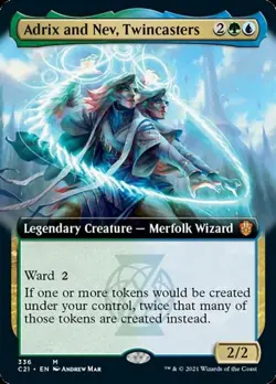 MTG English Adrix and Nev, Twincasters (Extended Art) NM Normal - Image 1