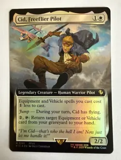 Cid, Freeflier Pilot EXTENDED #131 | NM FOIL | Final Fantasy FIC | MTG - Image 1