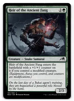 Heir of the Ancient Fang - NM MTG NEO - Kamigawa: Neon Dynasty 191/302 - Image 1