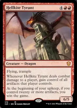MTG English Hellkite Tyrant NM Normal Commander 2021 Strixhaven - Image 1