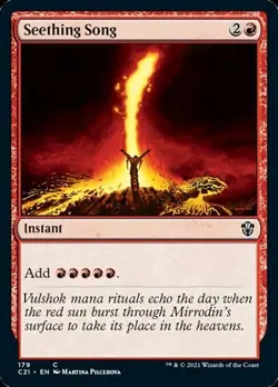 MTG English Seething Song NM Normal Commander 2021 Strixhaven - Image 1