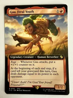 Gau, Feral Youth (Extended Art) #152 (NM) Final Fantasy FIC Magic MTG - Image 1