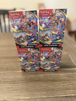 SEALED Pokemon Mega Evolutions Booster Bundle - Lot Of 4 - Image 1