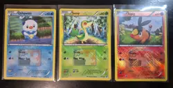 2013 Oshawott, Tepig, Snivy Black & White Pokemon League Promo TCG Cards - Image 1