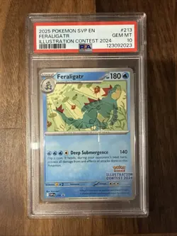 Pokemon - Feraligatr - SVP 213 - BLACK STAR PROMO - Illustration Contest PSA 10 - Image 1