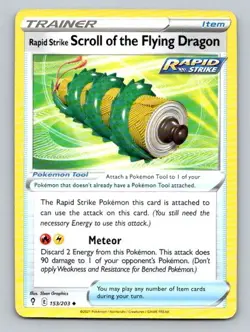 2021 Pokemon Evolving Skies Rapid Strike Scroll of the Flying Dragon 153/203 - Image 1