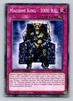 2020 Yugioh Trap Card Machine King - 3000 B.C. SBCB-EN197 1st Edition Common - Image 1