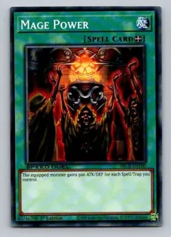 2020 Yugioh Spell Card Mage Power SBCB-EN100 1st Edition Common - Image 1