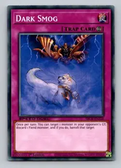 2020 Yugioh Trap Card Dark Smog SBCB-EN126 1st Edition Common - Image 1