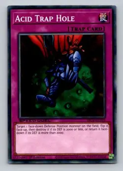 2020 Yugioh Trap Card Acid Trap Hole SBCB-EN102 1st Edition Common - Image 1