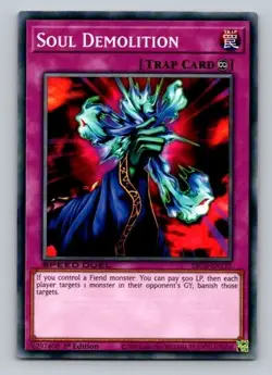 2020 Yugioh Trap Card Soul Demolition SBCB-EN125 1st Edition Common - Image 1