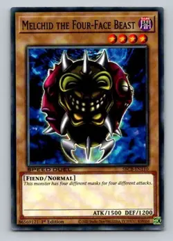 2020 Yugioh Melchid the Four-Face Beast SBCB-EN110 1st Edition Common - Image 1