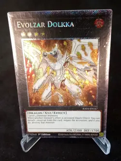 YuGiOh! Evolzar Dolkka RA04-EN167 Platinum Secret Rare - Near Mint/Mint - Image 1