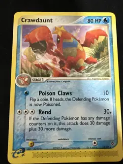 Pokemon Card 2003 Ex Dragon Crawdaunt 13/97 Rare Non-Holo Near Mint - Image 1