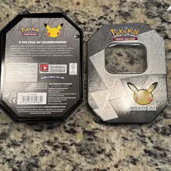 Pokemon/TCG/25th Anniversary Celebrations Collectible Tin 210-80988 + Cards Read - Image 1