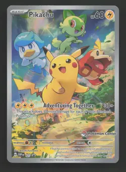 Pokemon Pikachu TCG SVP027 Black Star Promo Holo Card Full Art - Image 1