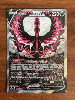 Galarian Moltres V Alternate Full Art Card 177/198 Chilling Reign Pokemon TCG - Image 1