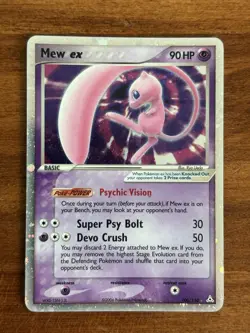 Pokemon TCG Holon Phantoms Mew EX 100/110 Holo Ultra Rare Card 2006 - Image 1