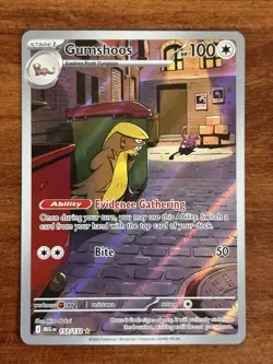 Pokemon TCG Gumshoos 153/132 Illustration Rare Mega Evolution Card NM - Image 1