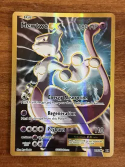 Pokemon Mewtwo EX TCG Full Art Holo Rare Card 103/108 XY Evolutions - Image 1